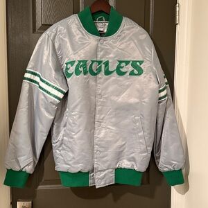 STARTER Philadelphia Eagles Varsity Snap Bomber Jacket - Men’s Medium
